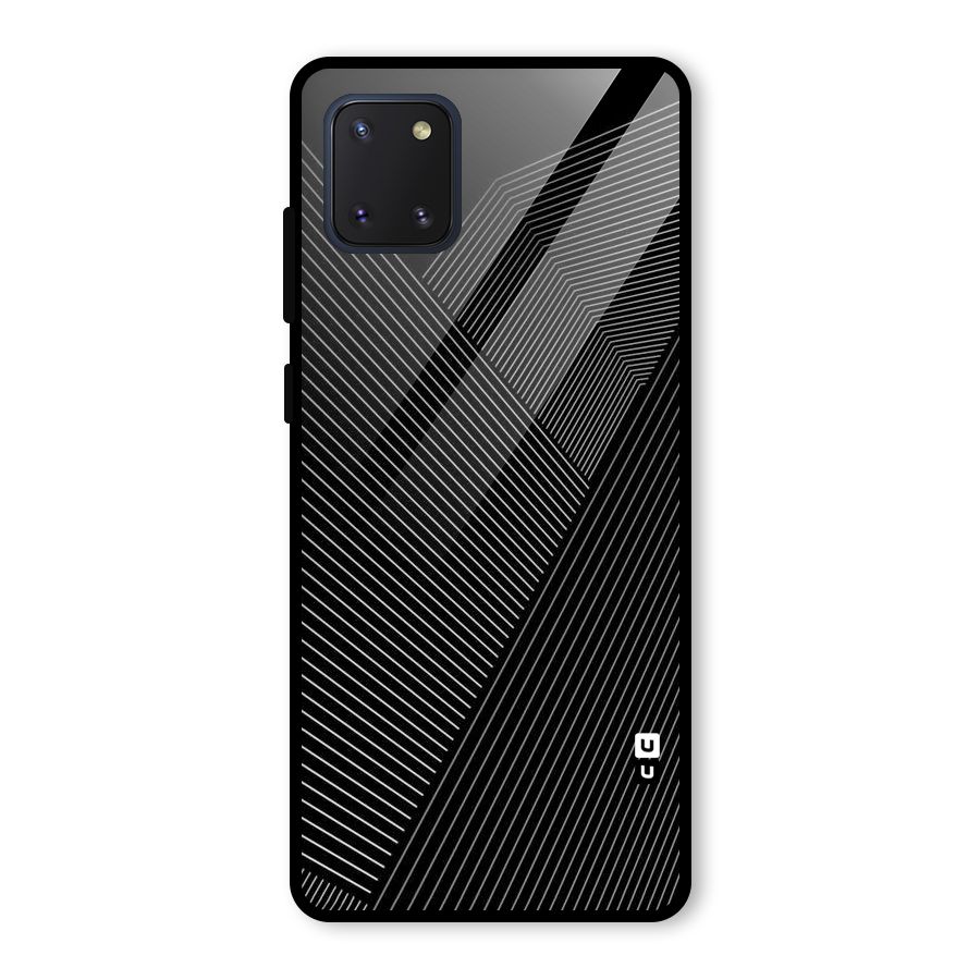 Aesthetic White Stripes Glass Back Case for Galaxy Note 10 Lite