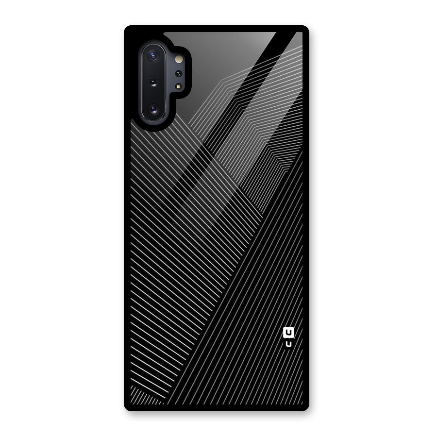 Aesthetic White Stripes Glass Back Case for Galaxy Note 10 Plus
