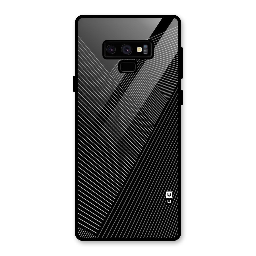 Aesthetic White Stripes Glass Back Case for Galaxy Note 9