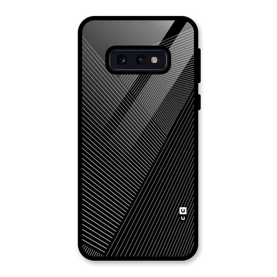 Aesthetic White Stripes Glass Back Case for Galaxy S10e