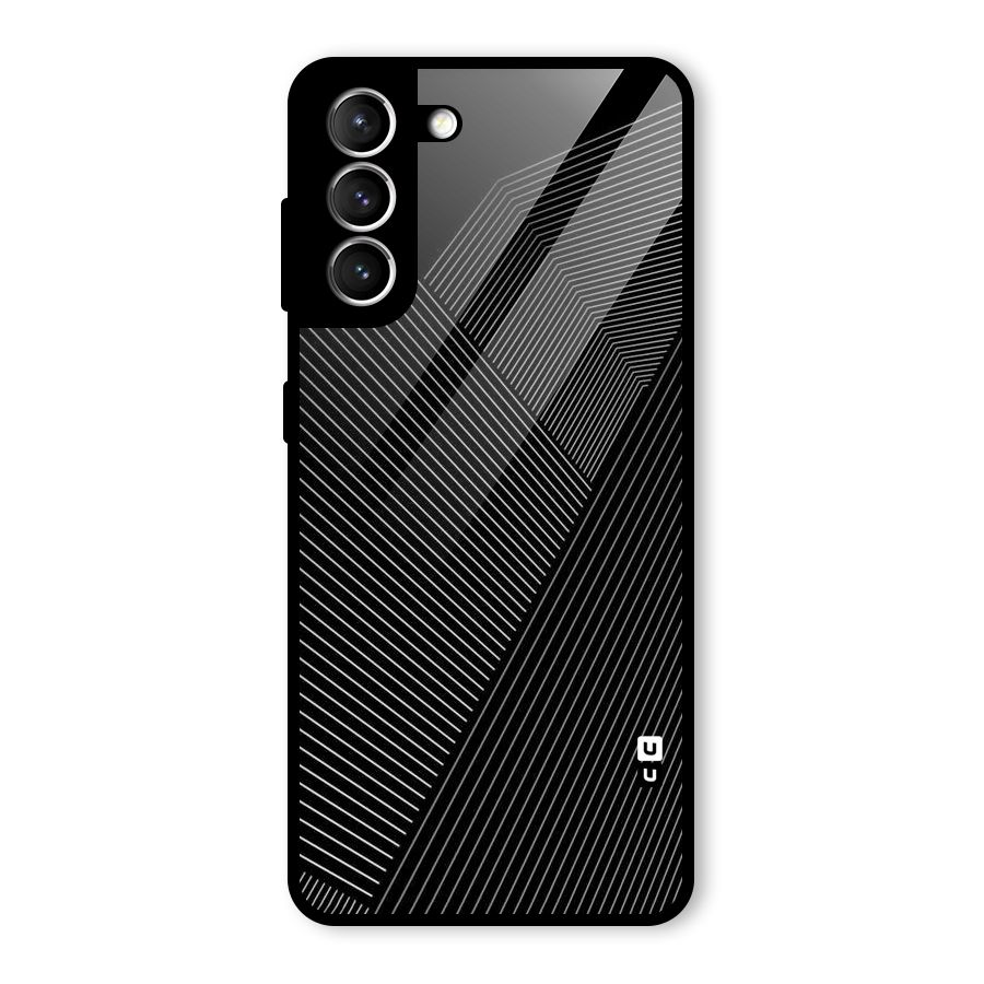 Aesthetic White Stripes Glass Back Case for Galaxy S21 5G