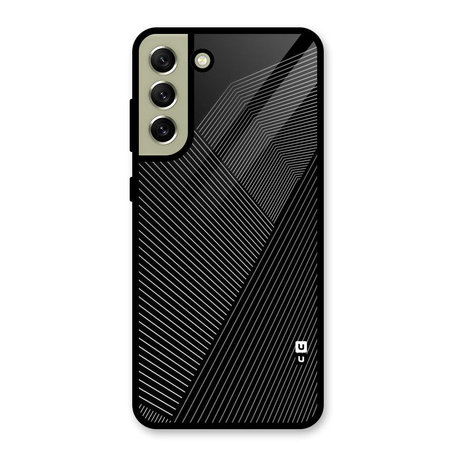 Aesthetic White Stripes Glass Back Case for Galaxy S21 FE 5G