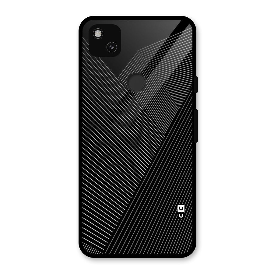 Aesthetic White Stripes Glass Back Case for Google Pixel 4a