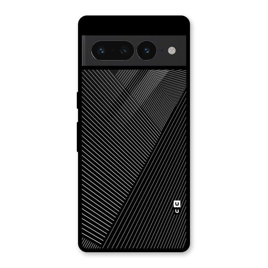 Aesthetic White Stripes Glass Back Case for Google Pixel 7 Pro