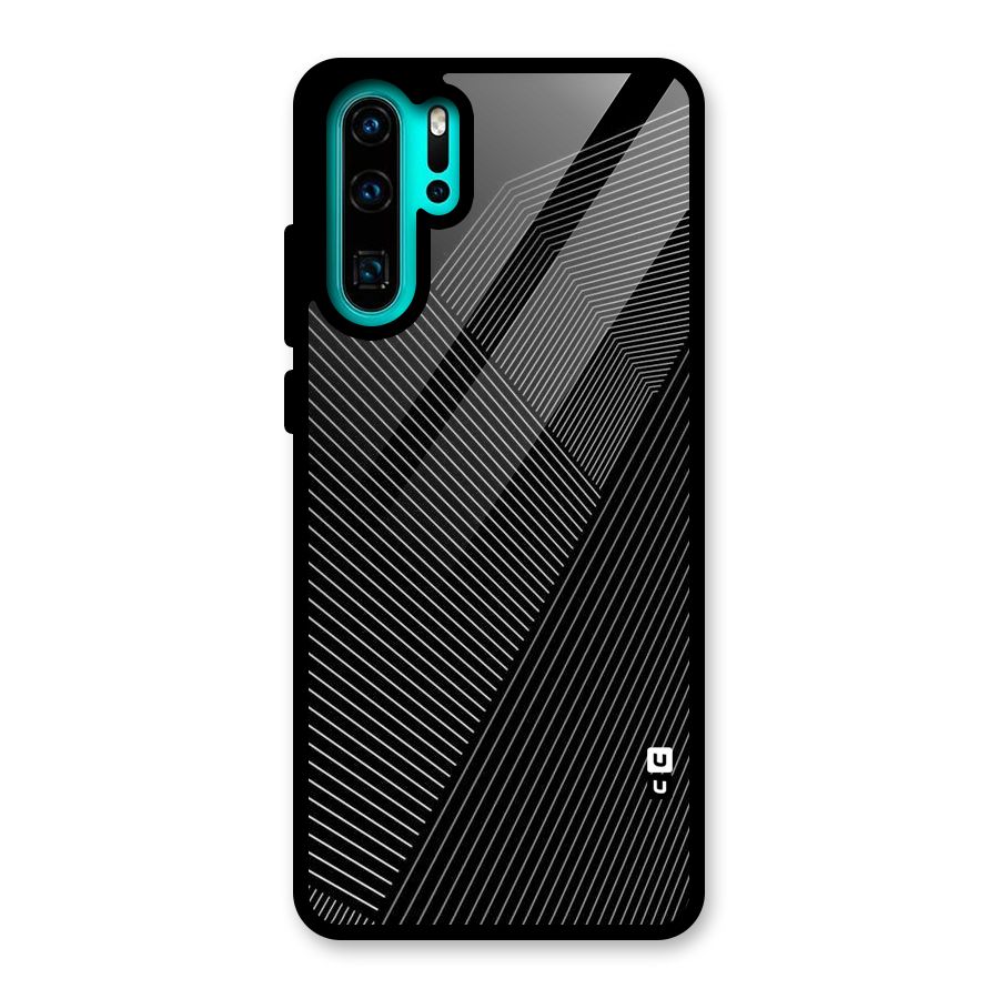 Aesthetic White Stripes Glass Back Case for Huawei P30 Pro