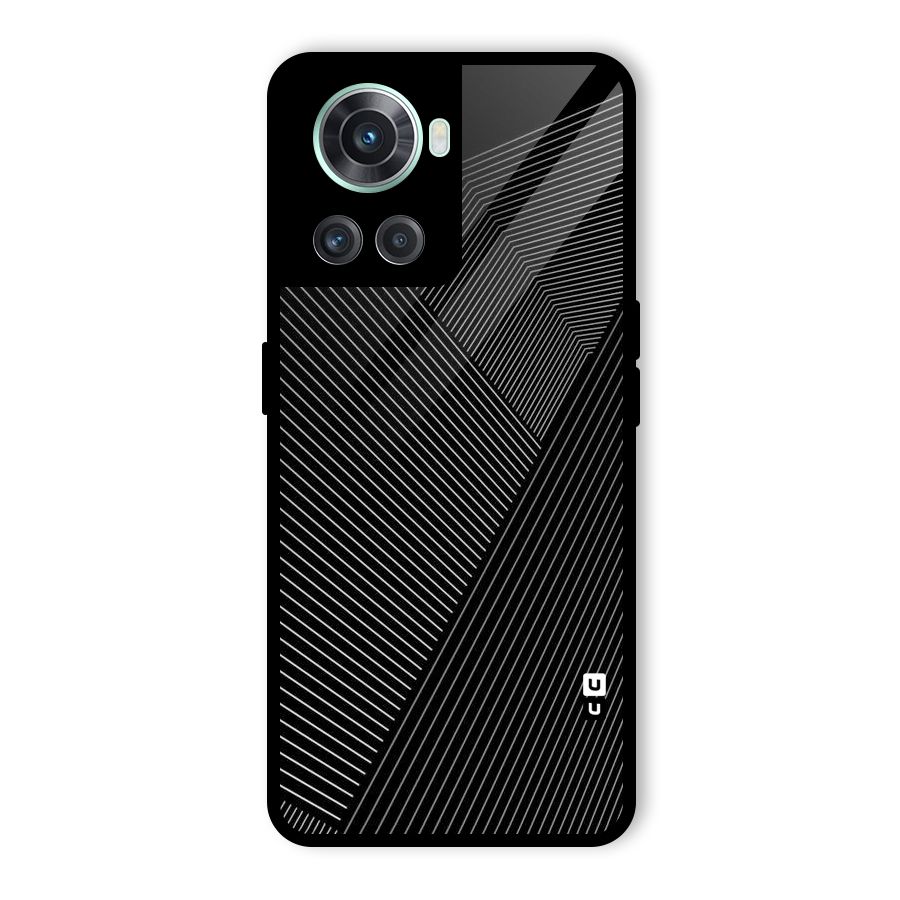 Aesthetic White Stripes Glass Back Case for OnePlus 10R