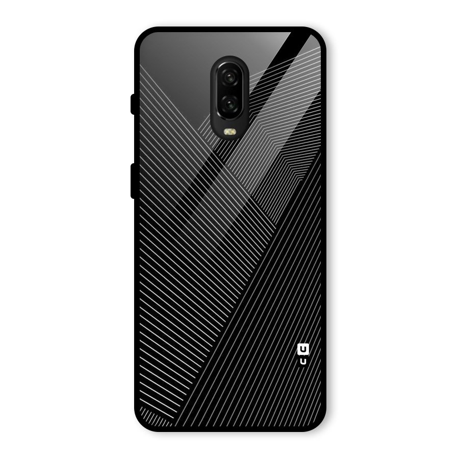 Aesthetic White Stripes Glass Back Case for OnePlus 6T