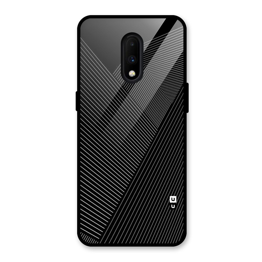 Aesthetic White Stripes Glass Back Case for OnePlus 7