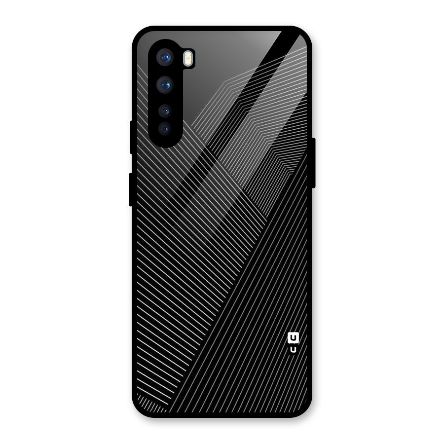 Aesthetic White Stripes Glass Back Case for OnePlus Nord