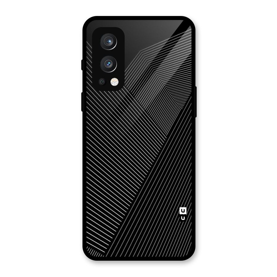 Aesthetic White Stripes Glass Back Case for OnePlus Nord 2 5G