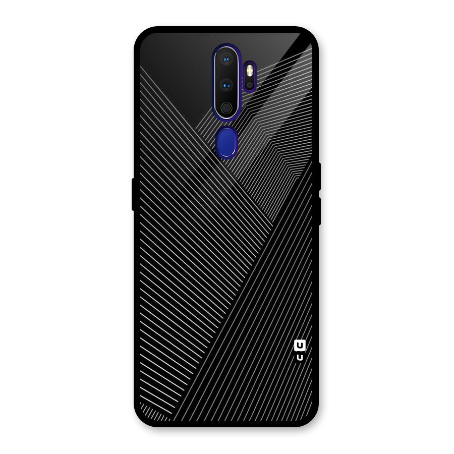 Aesthetic White Stripes Glass Back Case for Oppo A9 (2020)