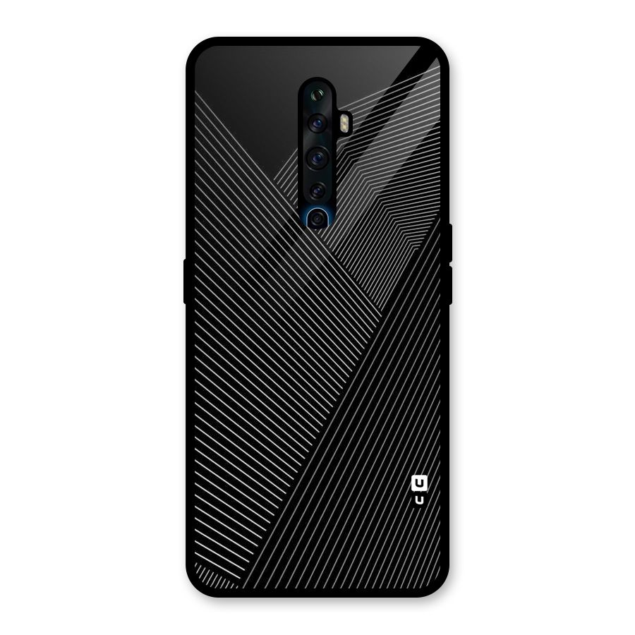Aesthetic White Stripes Glass Back Case for Oppo Reno2 F