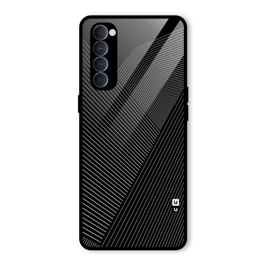 Aesthetic White Stripes Glass Back Case for Oppo Reno4 Pro