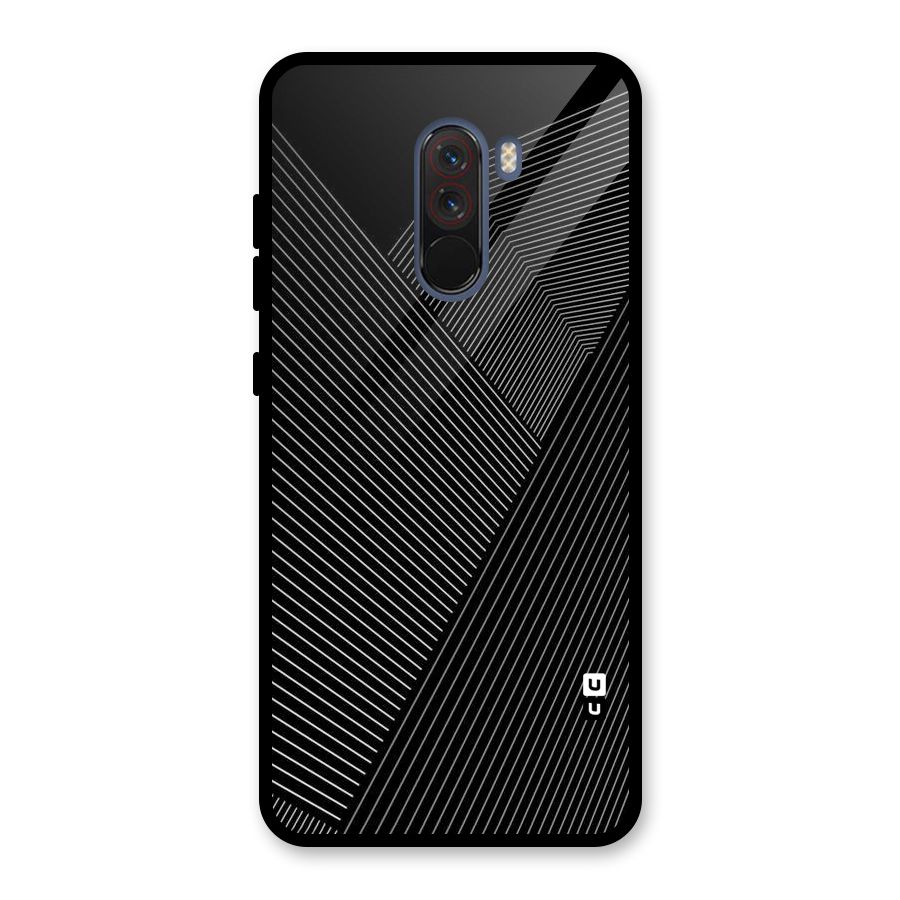 Aesthetic White Stripes Glass Back Case for Poco F1