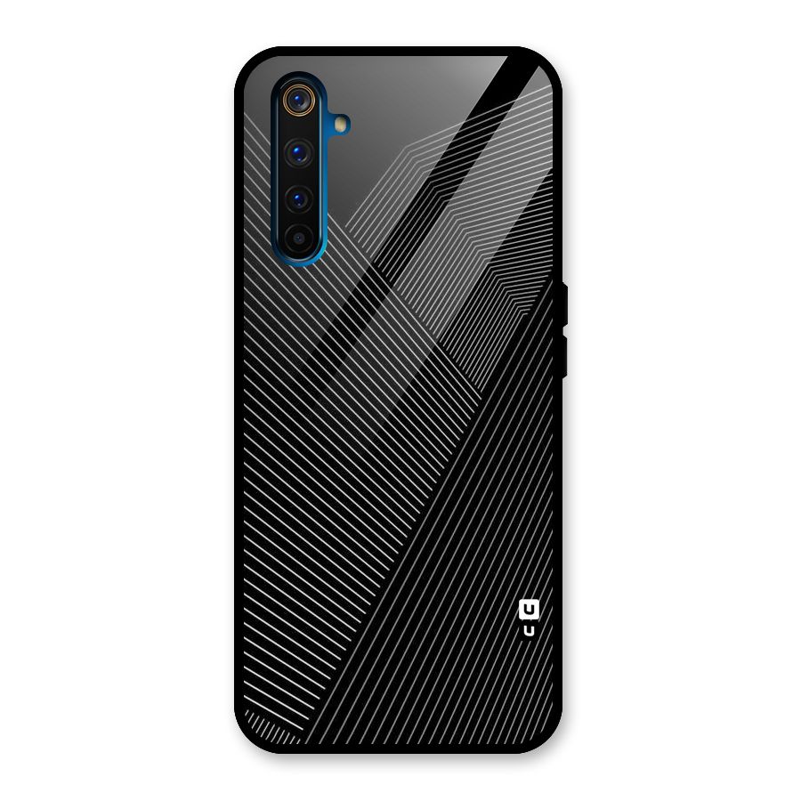 Aesthetic White Stripes Glass Back Case for Realme 6 Pro
