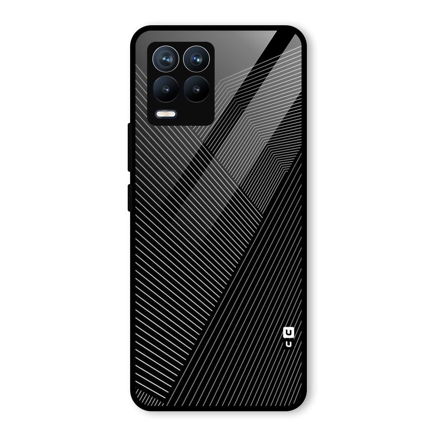 Aesthetic White Stripes Glass Back Case for Realme 8 Pro
