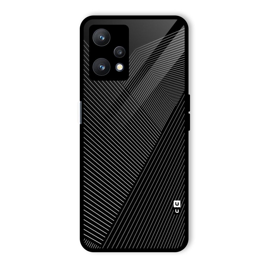 Aesthetic White Stripes Glass Back Case for Realme 9 Pro 5G