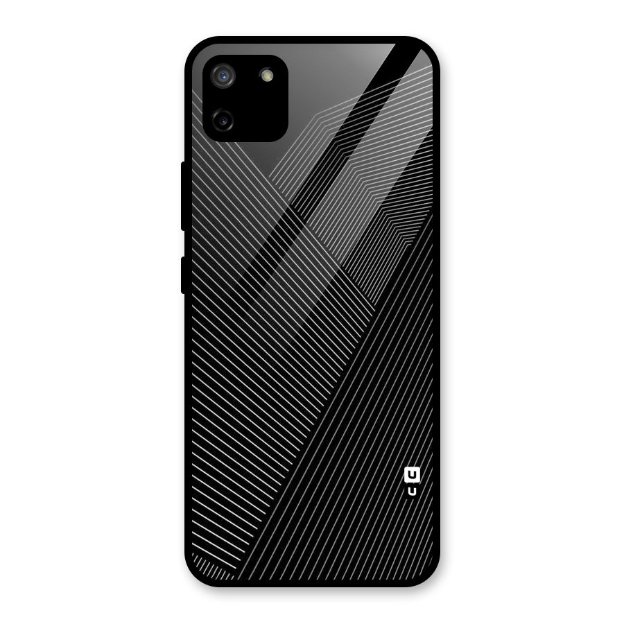 Aesthetic White Stripes Glass Back Case for Realme C11