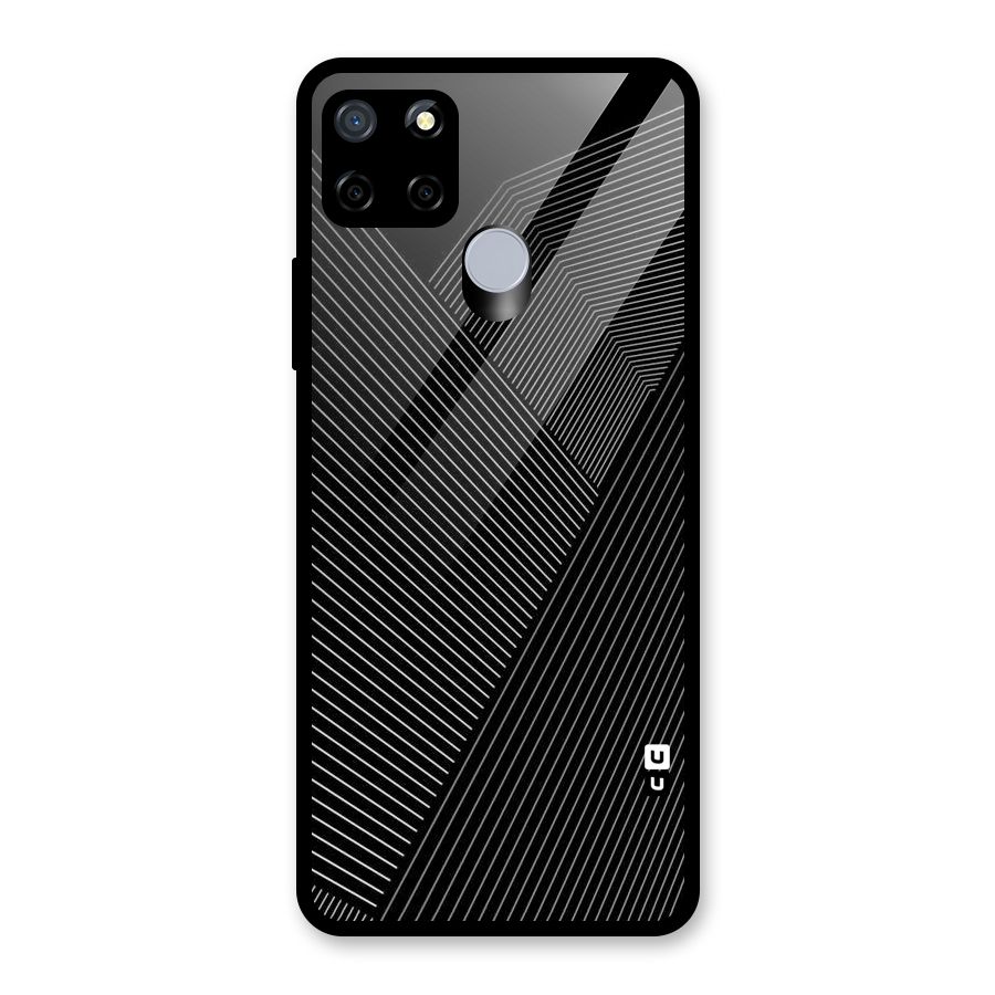 Aesthetic White Stripes Glass Back Case for Realme C12