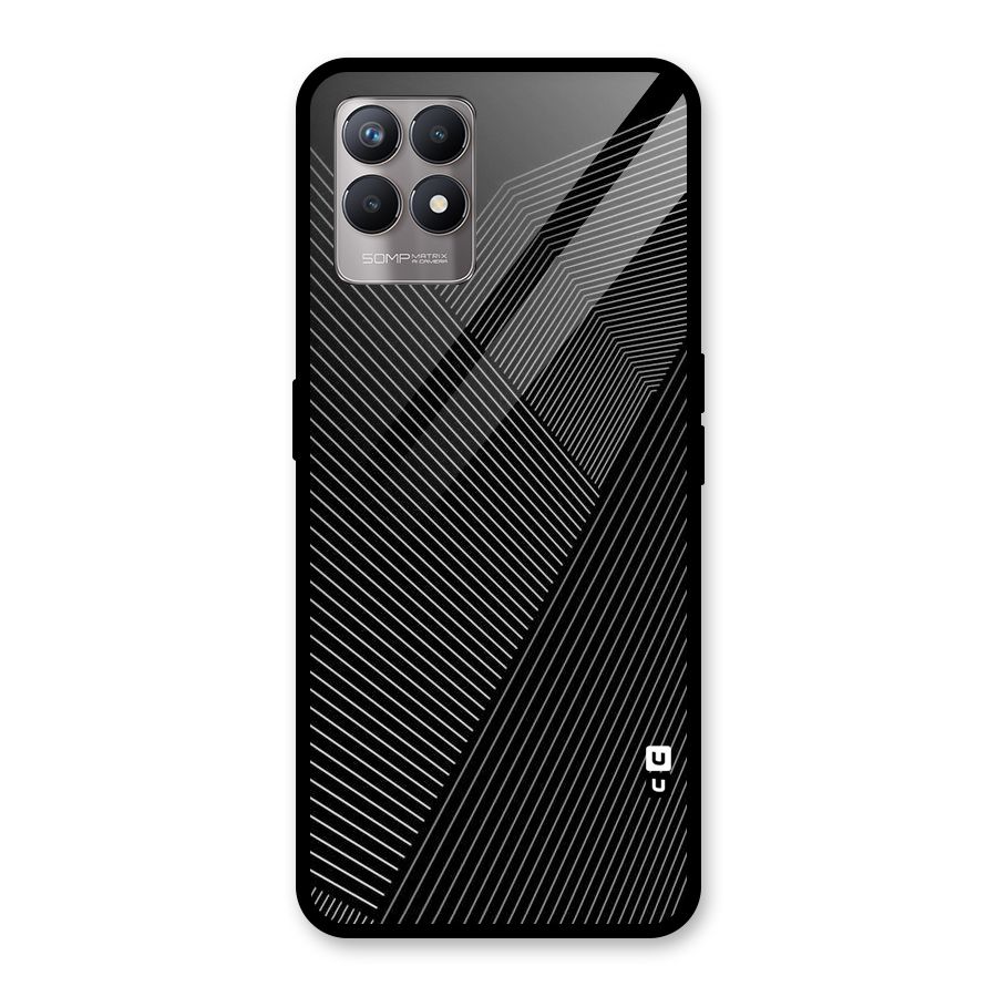 Aesthetic White Stripes Glass Back Case for Realme Narzo 50