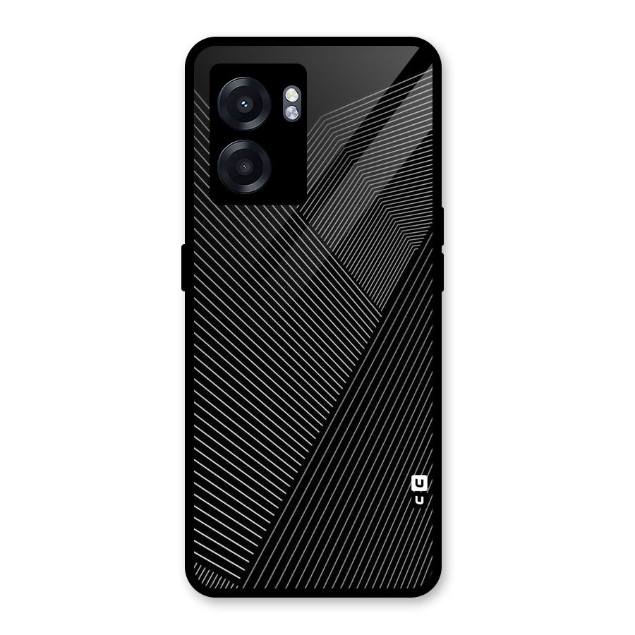 Aesthetic White Stripes Glass Back Case for Realme Narzo 50 5G
