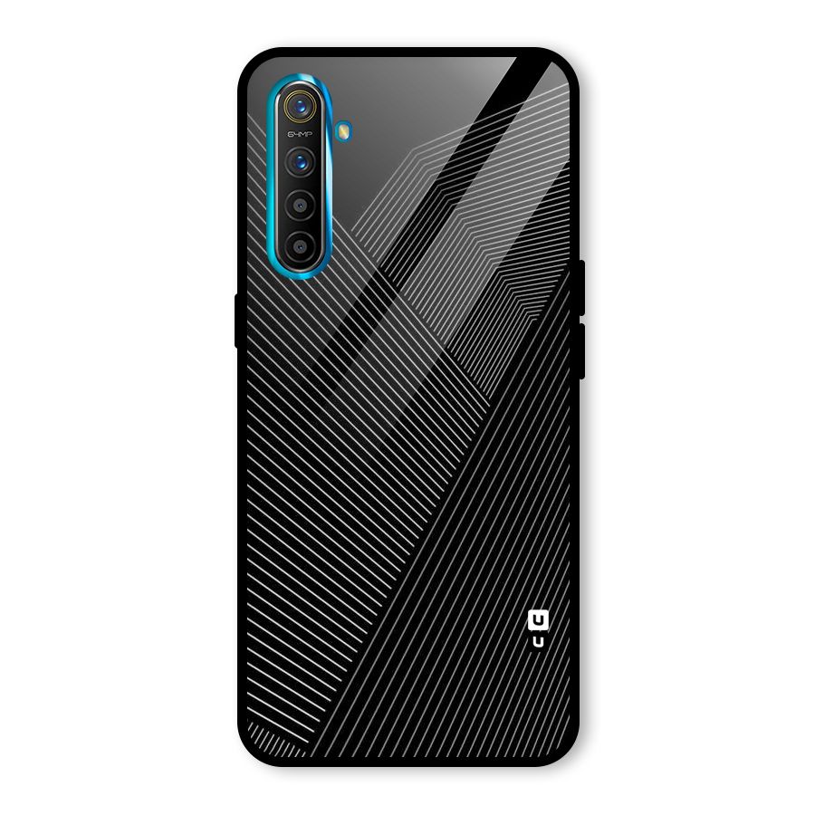 Aesthetic White Stripes Glass Back Case for Realme X2