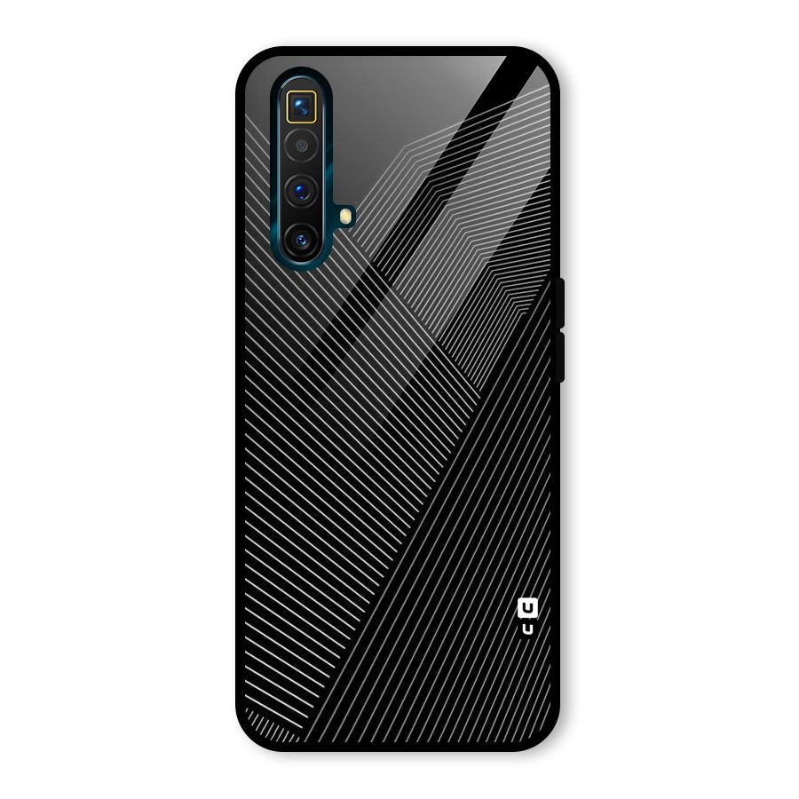 Aesthetic White Stripes Glass Back Case for Realme X3