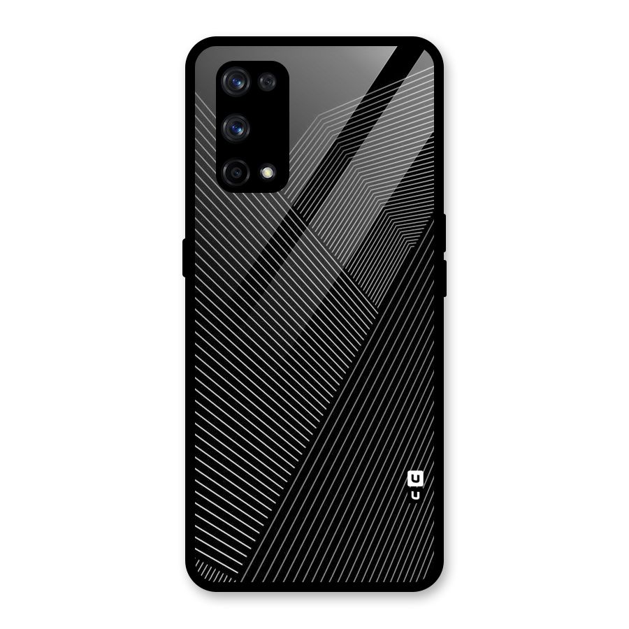 Aesthetic White Stripes Glass Back Case for Realme X7 Pro