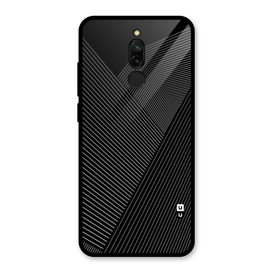Aesthetic White Stripes Glass Back Case for Redmi 8