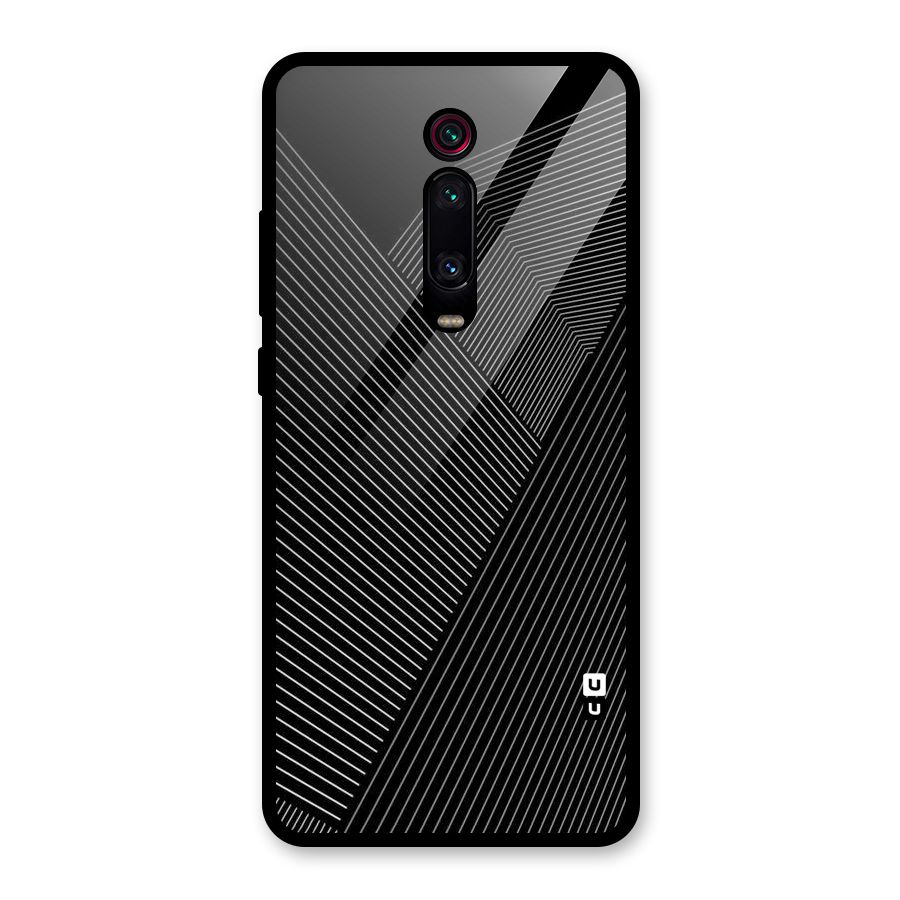 Aesthetic White Stripes Glass Back Case for Redmi K20