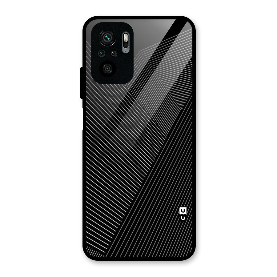 Aesthetic White Stripes Glass Back Case for Redmi Note 10S