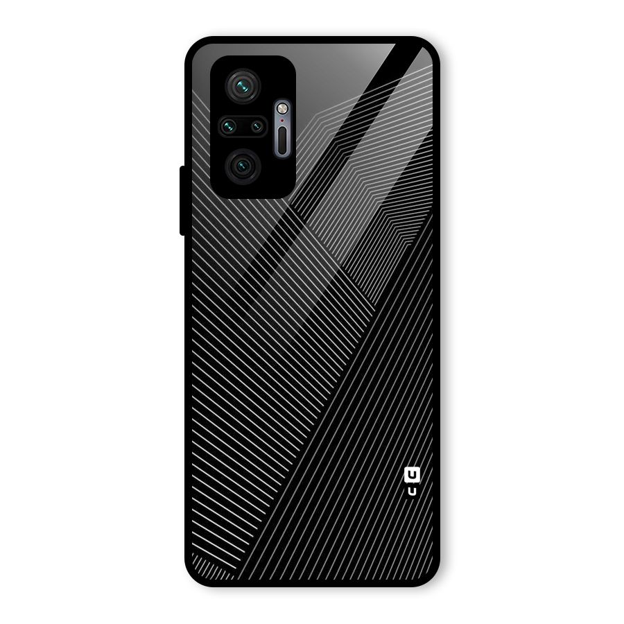 Aesthetic White Stripes Glass Back Case for Redmi Note 10 Pro Max