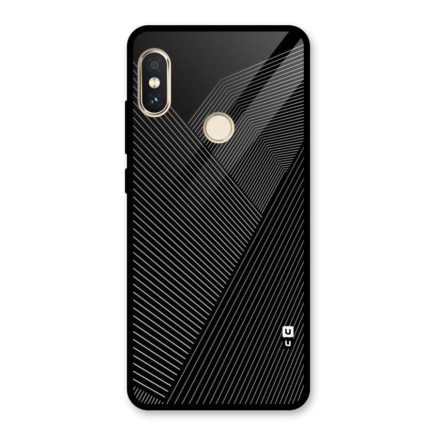 Aesthetic White Stripes Glass Back Case for Redmi Note 5 Pro