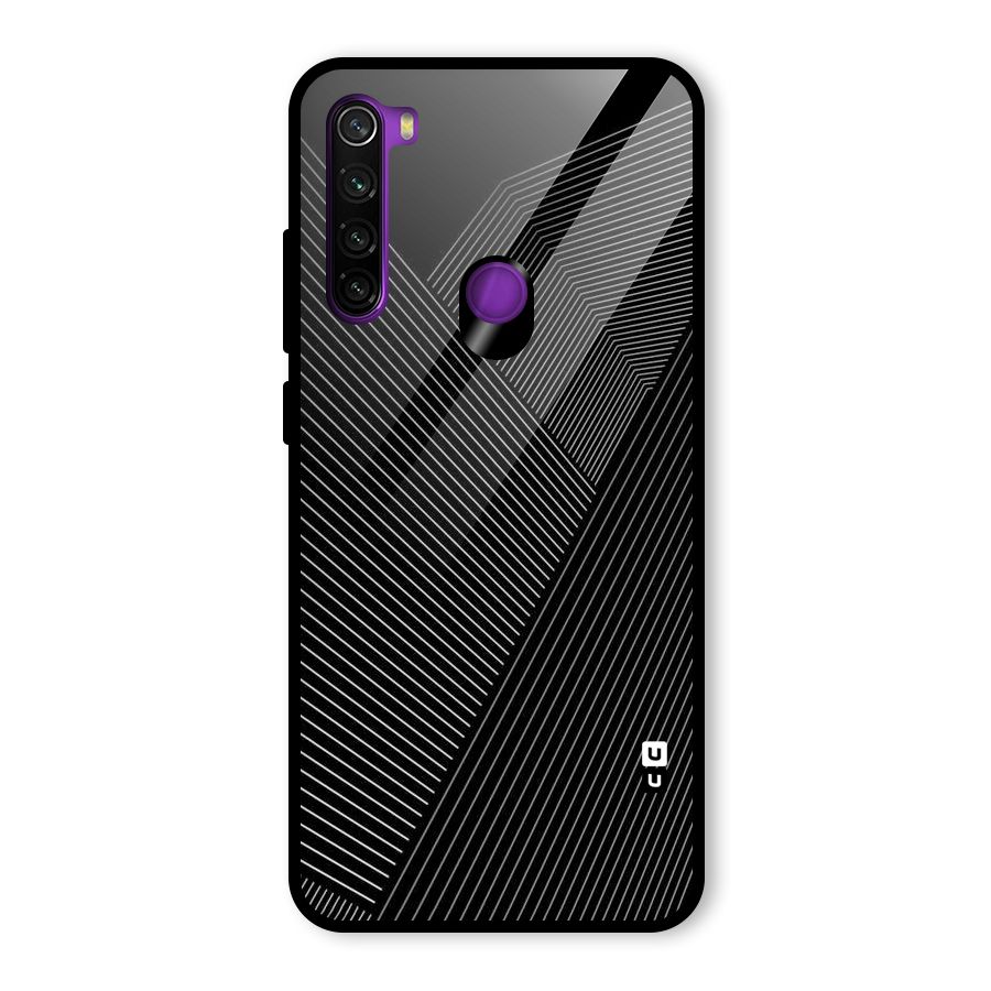 Aesthetic White Stripes Glass Back Case for Redmi Note 8