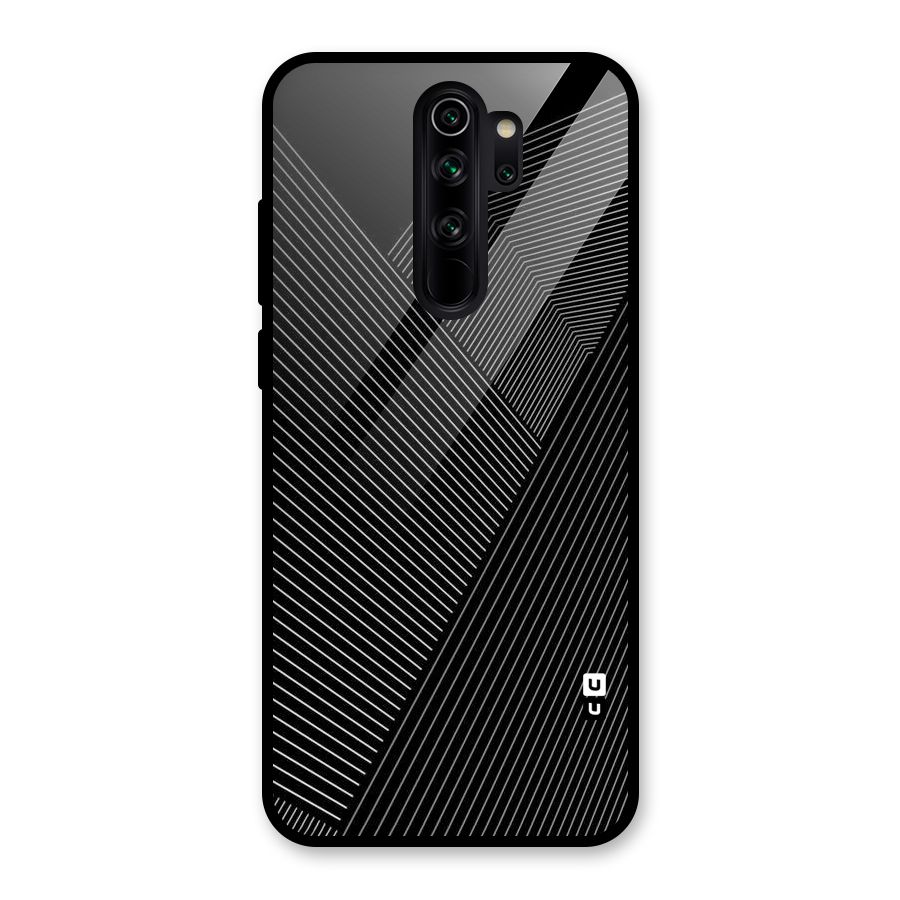 Aesthetic White Stripes Glass Back Case for Redmi Note 8 Pro