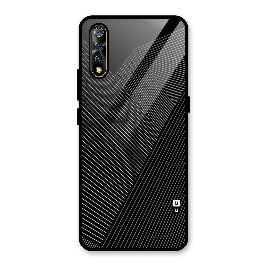 Aesthetic White Stripes Glass Back Case for Vivo S1
