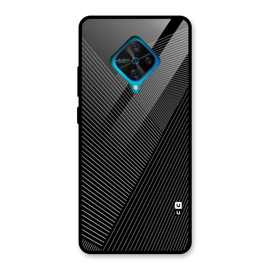 Aesthetic White Stripes Glass Back Case for Vivo S1 Pro