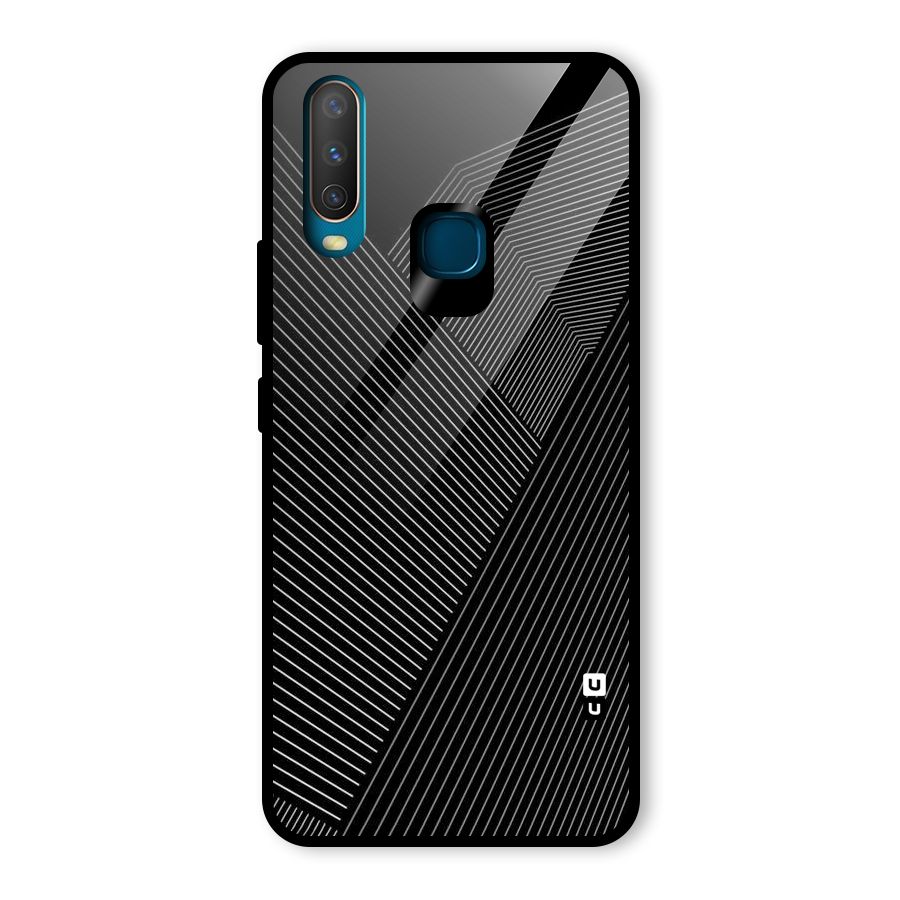 Aesthetic White Stripes Glass Back Case for Vivo U10