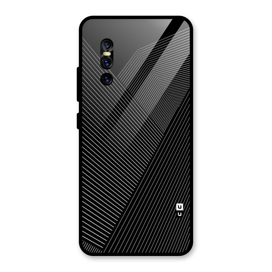 Aesthetic White Stripes Glass Back Case for Vivo V15 Pro