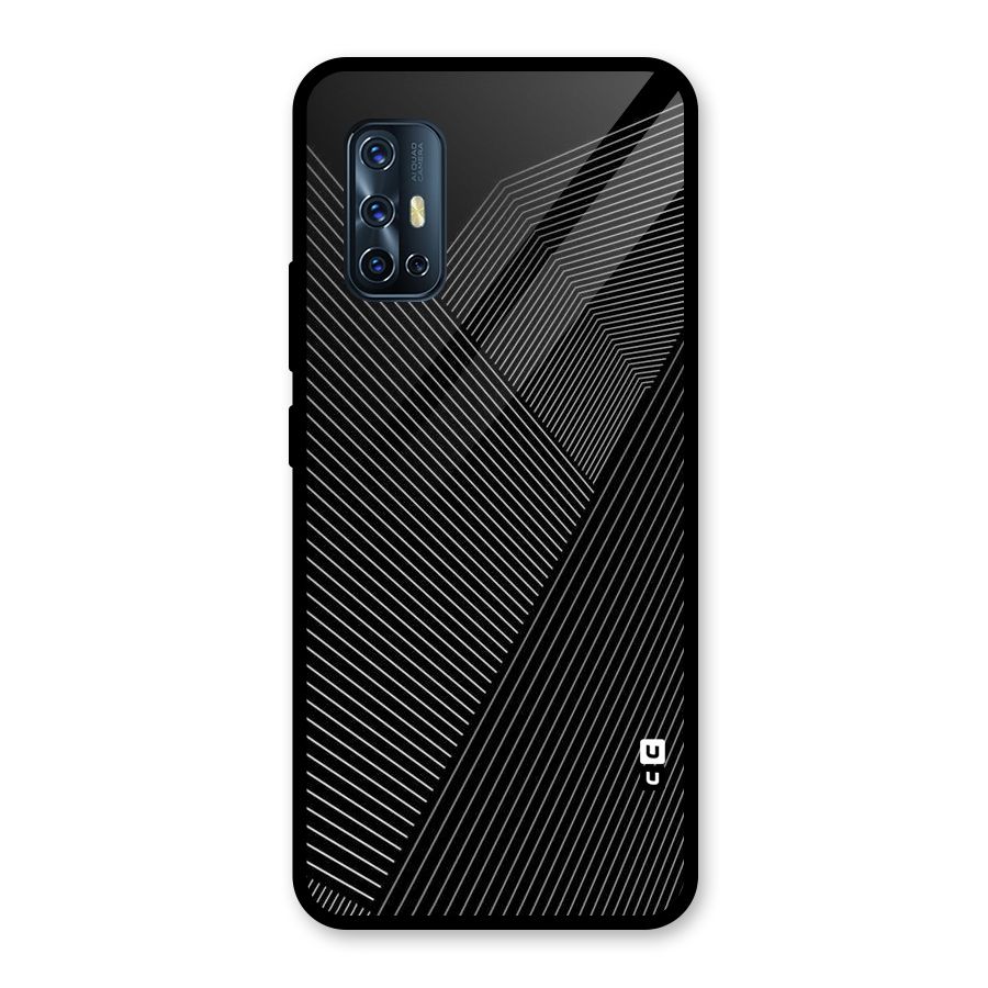 Aesthetic White Stripes Glass Back Case for Vivo V17