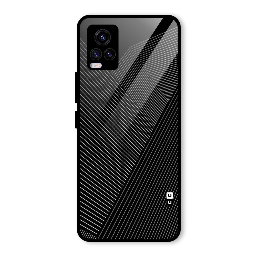 Aesthetic White Stripes Glass Back Case for Vivo V20