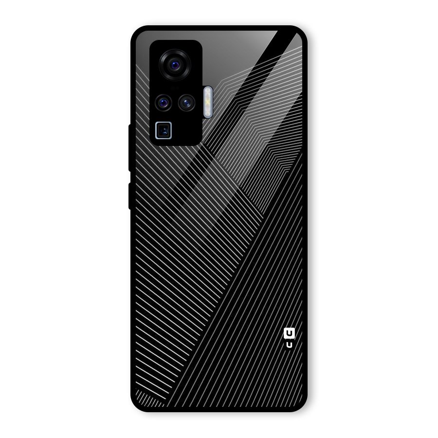 Aesthetic White Stripes Glass Back Case for Vivo X50 Pro