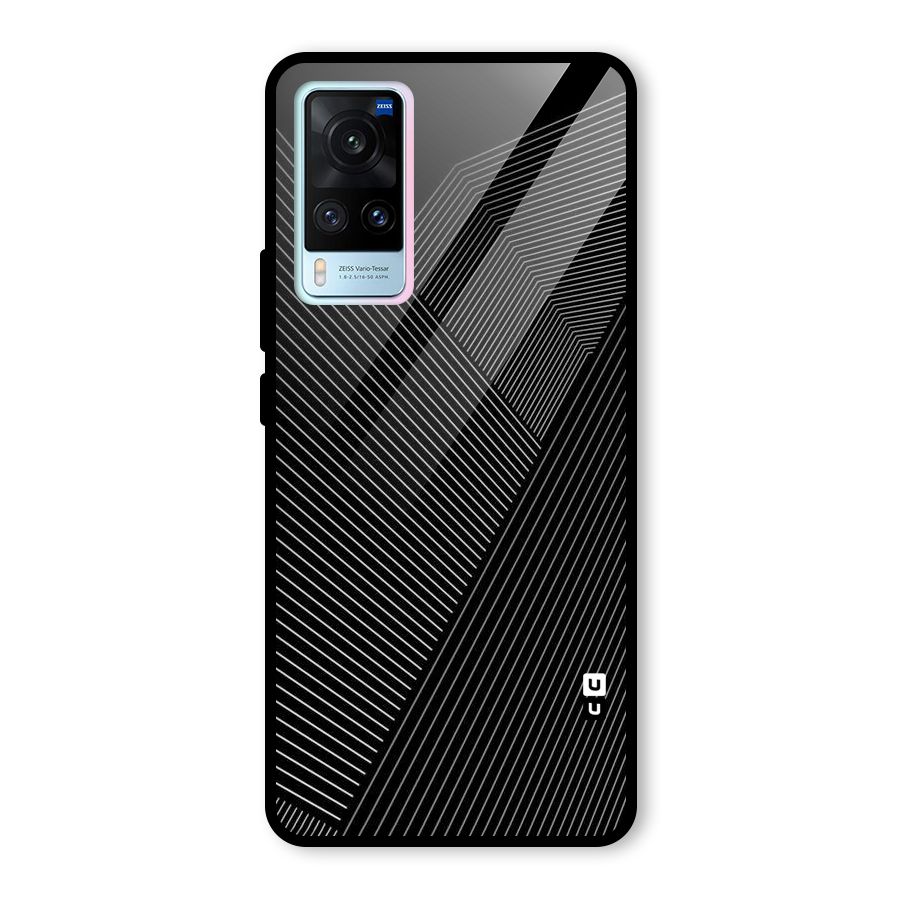 Aesthetic White Stripes Glass Back Case for Vivo X60