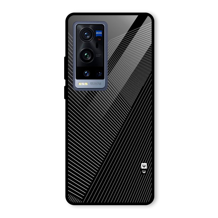 Aesthetic White Stripes Glass Back Case for Vivo X60 Pro Plus