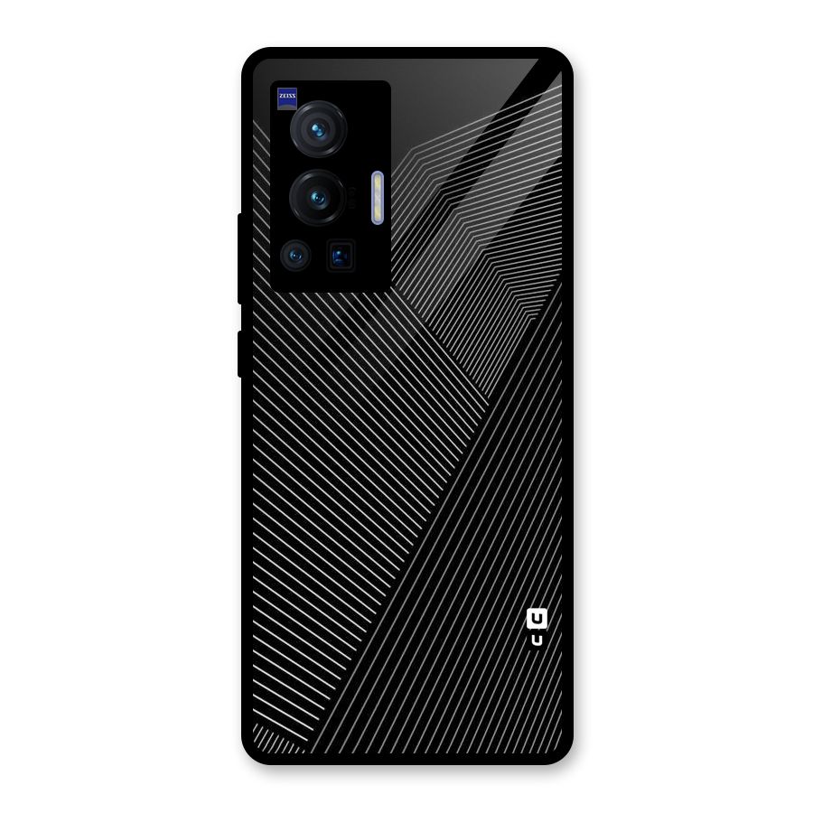 Aesthetic White Stripes Glass Back Case for Vivo X70 Pro