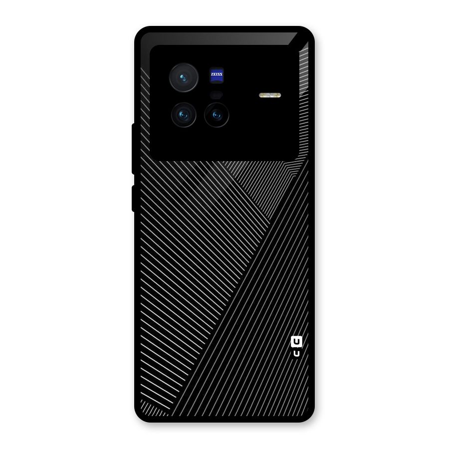 Aesthetic White Stripes Glass Back Case for Vivo X80