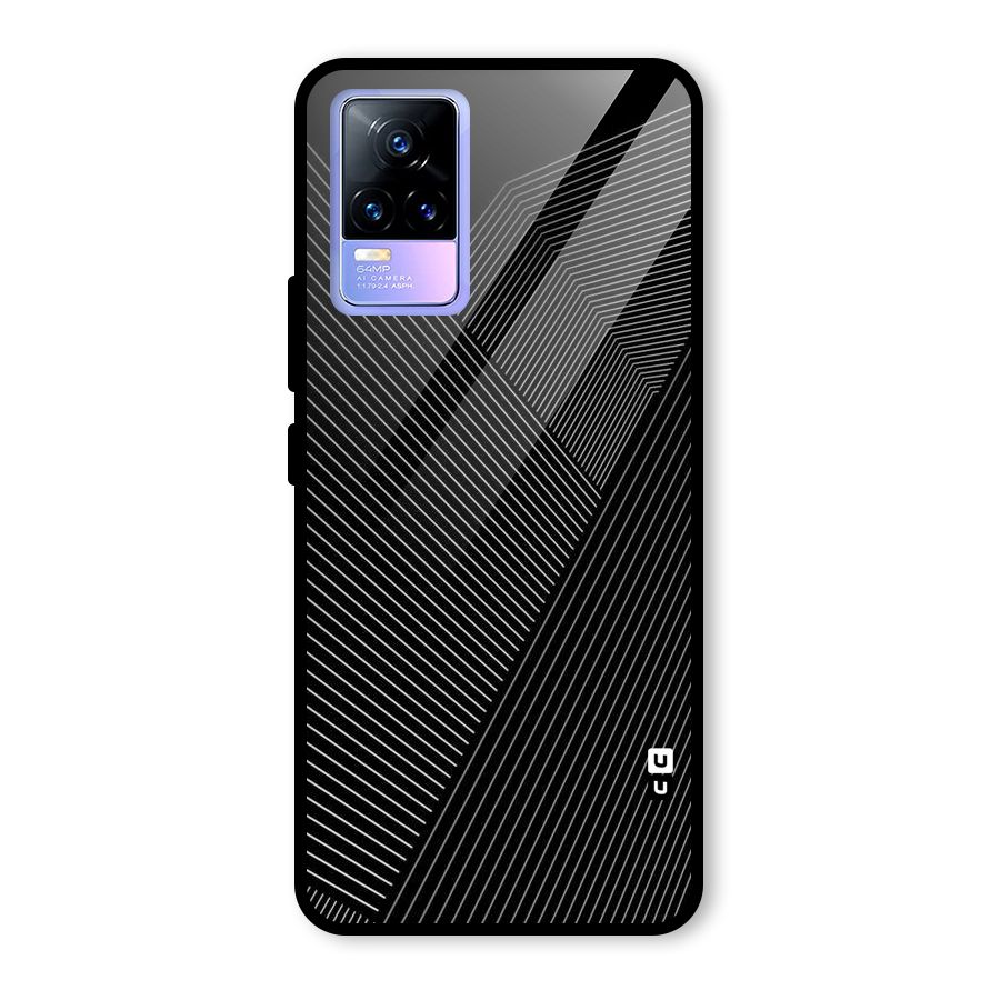 Aesthetic White Stripes Glass Back Case for Vivo Y73