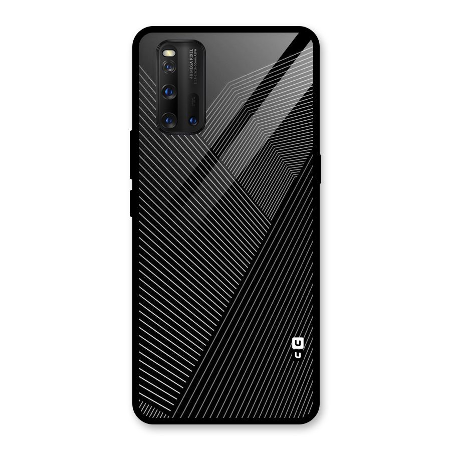 Aesthetic White Stripes Glass Back Case for Vivo iQOO 3
