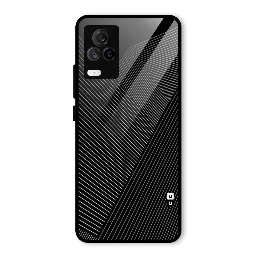 Aesthetic White Stripes Glass Back Case for Vivo iQOO 7 Legend 5G