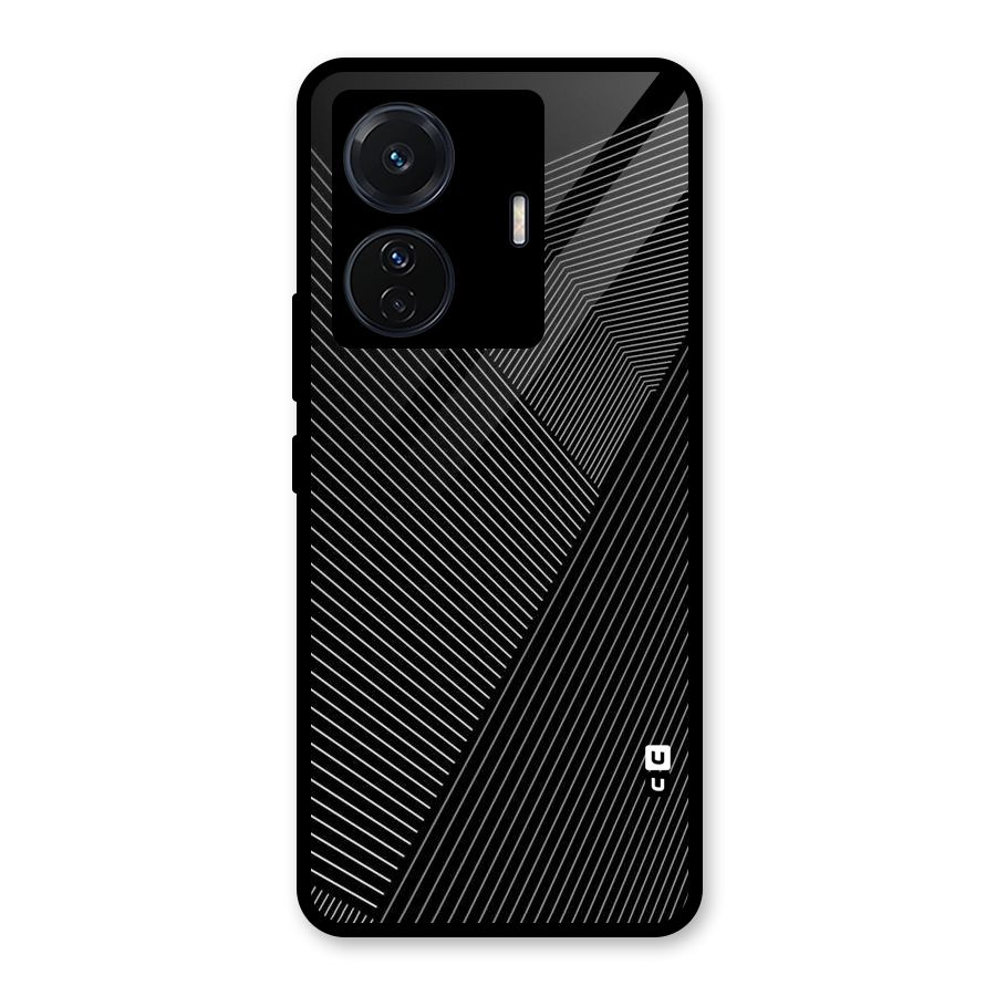 Aesthetic White Stripes Glass Back Case for Vivo iQOO Z6 Pro